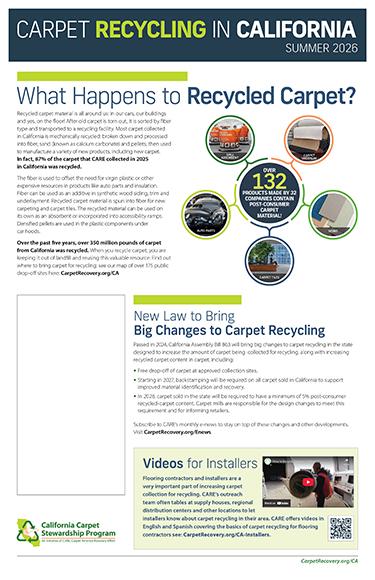 Carpet Recycling in California newsletter thumbnail image
