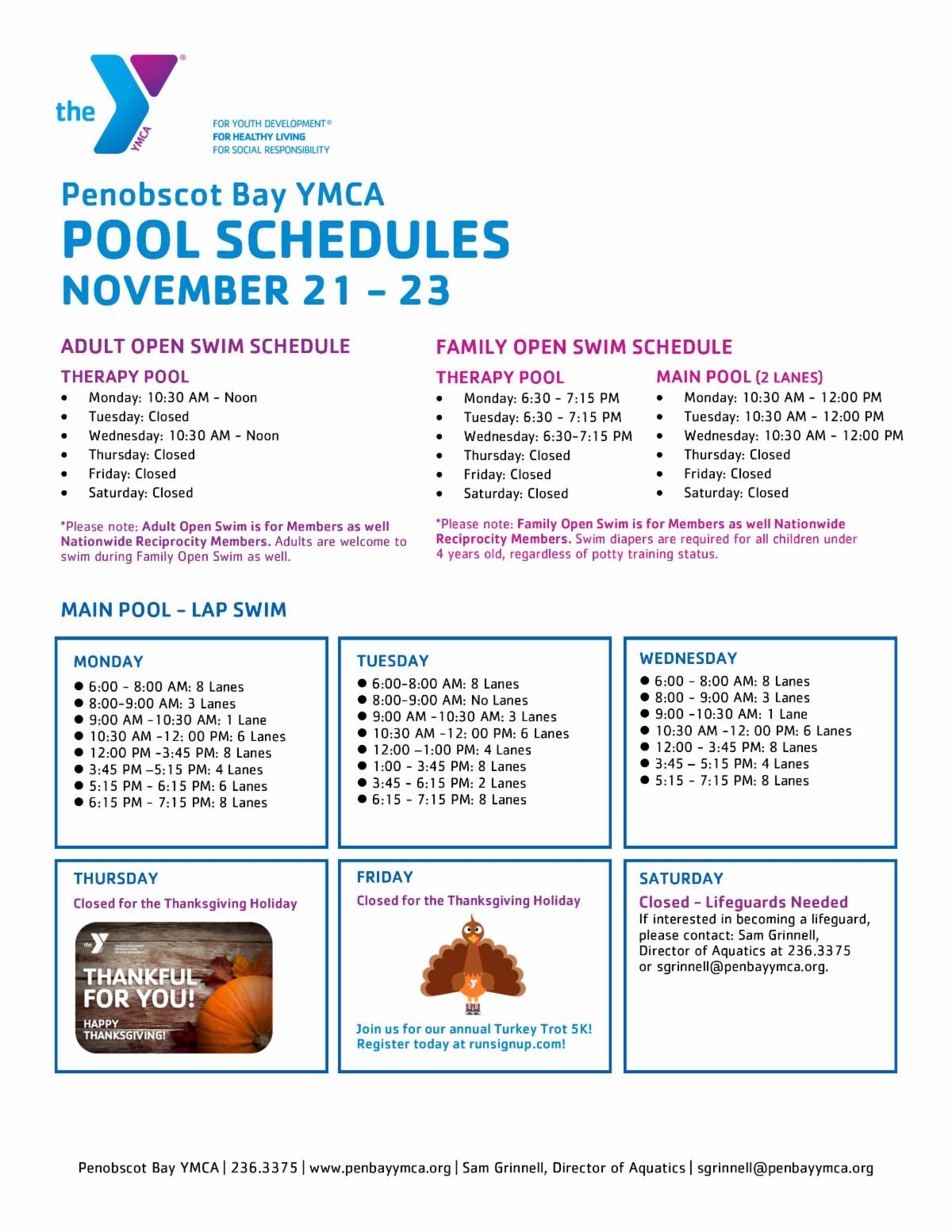 Pool Roster Pool Schedule Updates