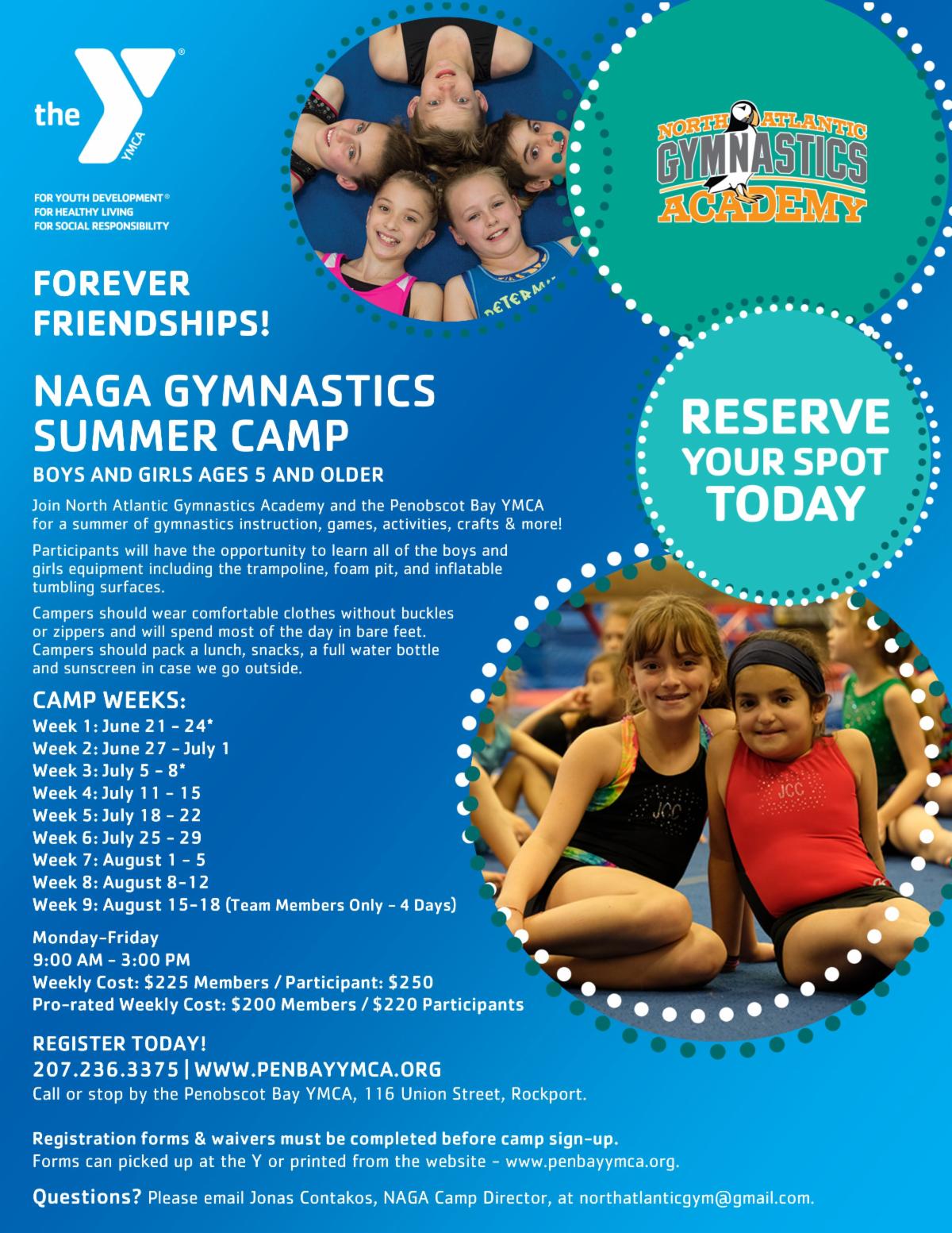 NAGA Gymnastics Summer Camp!