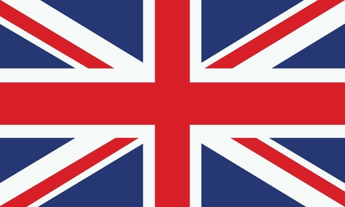 The British flag. Flag icon. Standard color. Standard size. A rectangular flag. Computer illustration. Digital illustration. Vector illustration.