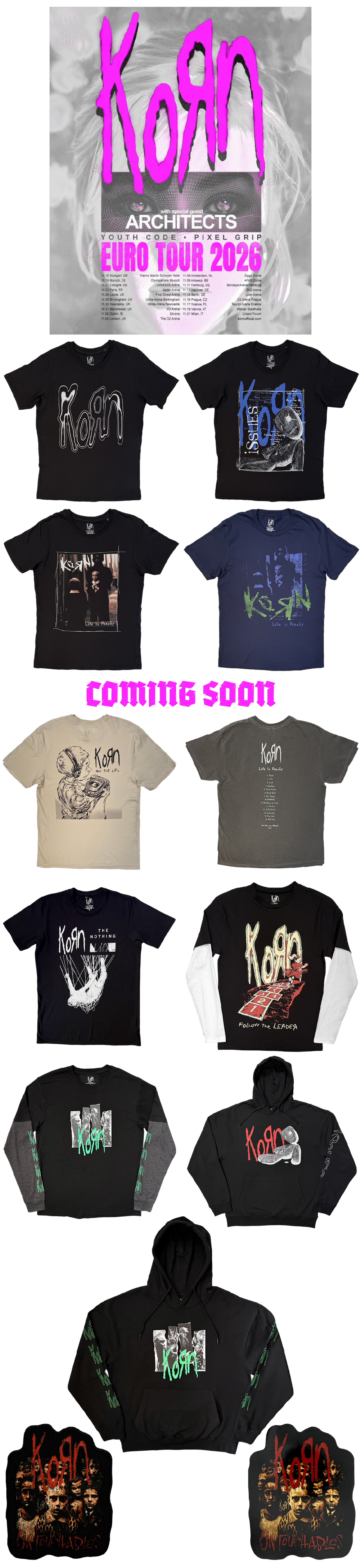 Korn Euro Tour 2026