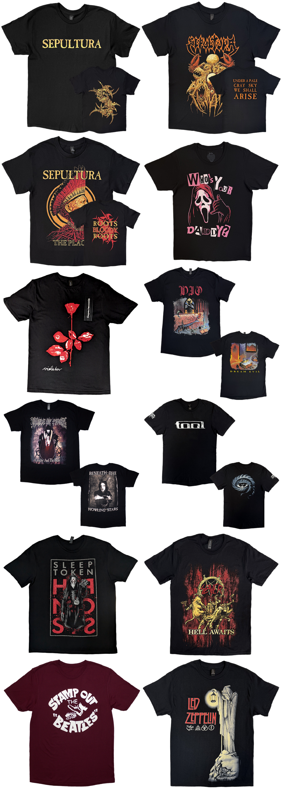 Replenished merchandise at Rock Off