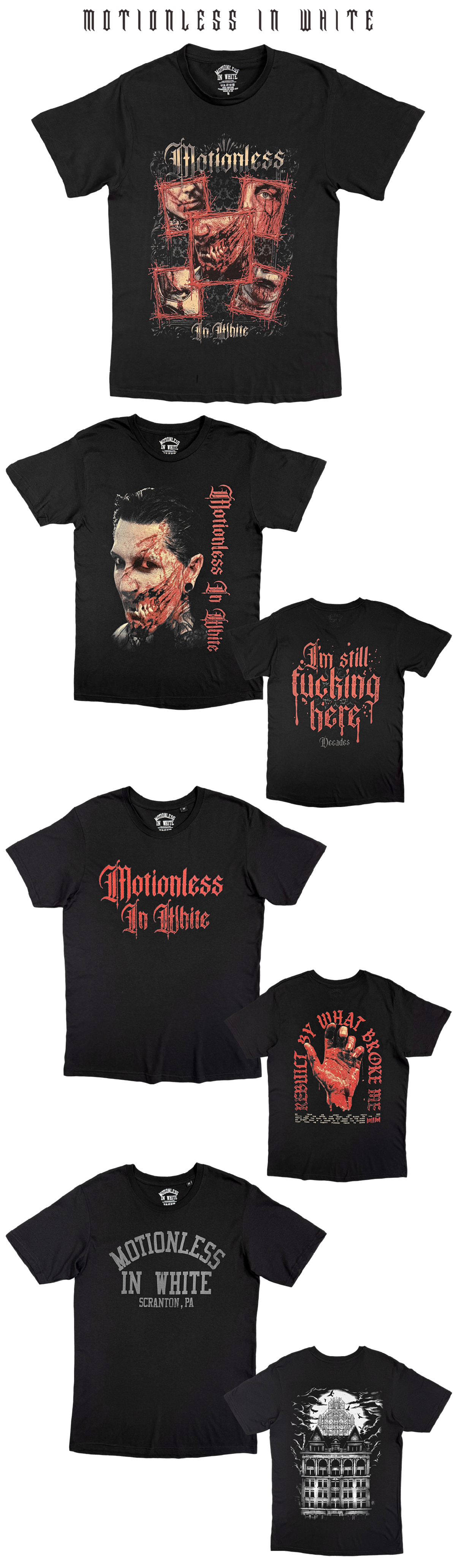 New Motionless In White merchandise