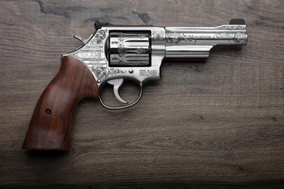PHOTO CAPTION: A one-of-a-kind Smith & Wesson Model 629 Mountain Gun, custom engraved "SAAMI 1926&ndash;2026 SETTING THE STANDARD FOR 100 YEARS" to honor the centennial milestone.