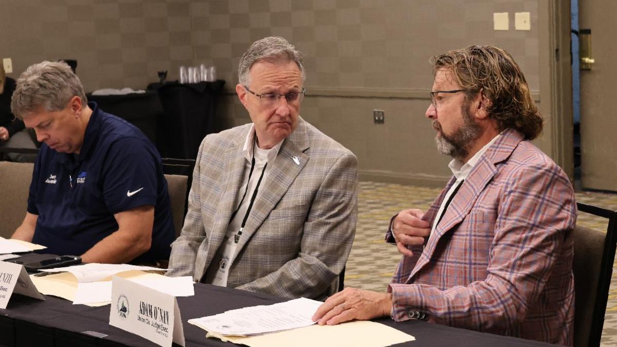 Mark McKenzie and Adam O’Nan before the KCADD quarterly meeting