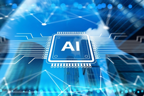 Artificial intelligence integration enhances smart city infrastructure_ connecting digital systems and enabling advanced data processing through AI-powered urban technologies.
