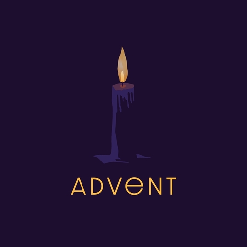 Advent candle_ symbolizing the season of hope_ peace and joy for the expectant celebration of the nativity of Christ at Christmas.