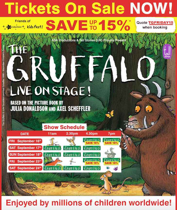 🎉 Opening Soon THE GRUFFALO Live on Stage from September 16th!🌳