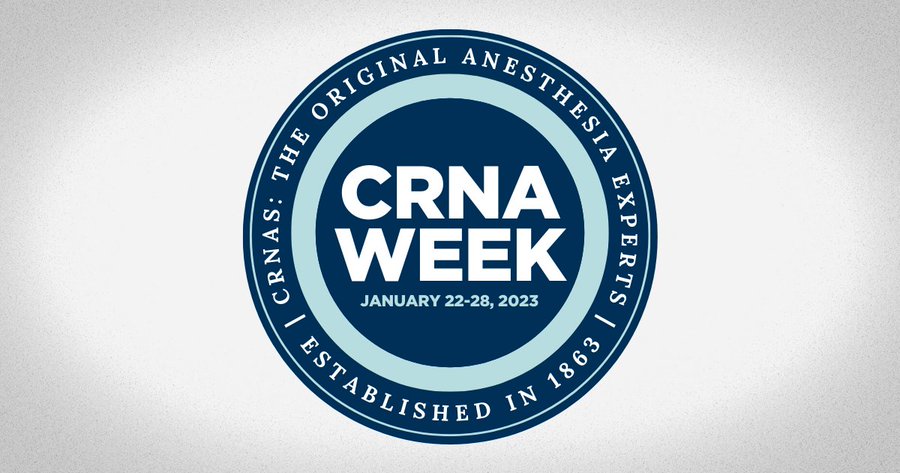 CRNA round logo on white and grey gradient