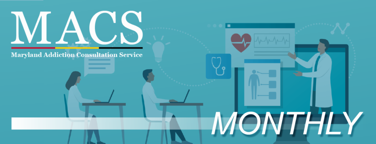 macs monthly header with macs logo and graphic of medical professionals in training