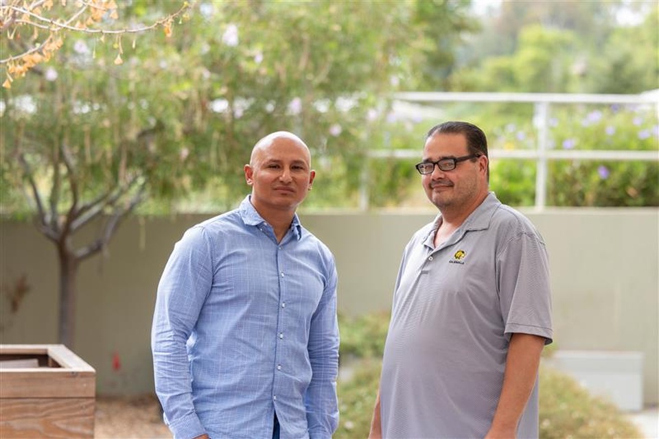 Photo: From left, Casi Amezcua and Charlie Praphatananda are members of the inaugural cohort of the Prison to Careers Equity Pathway Program at Cal State LA. 
