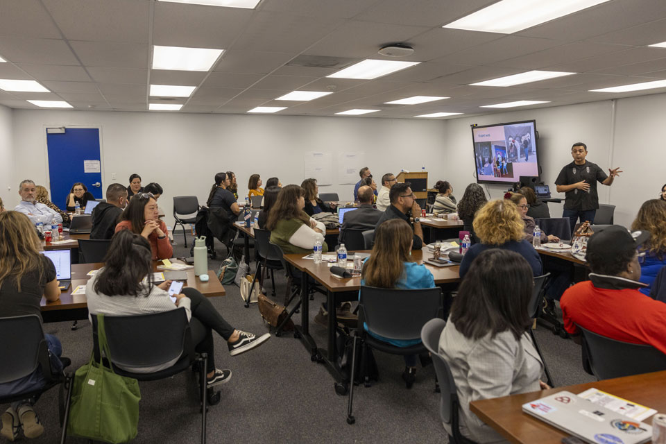Classroom instruction as part of the Sal Castro Academy for Urban Teacher Leaders.