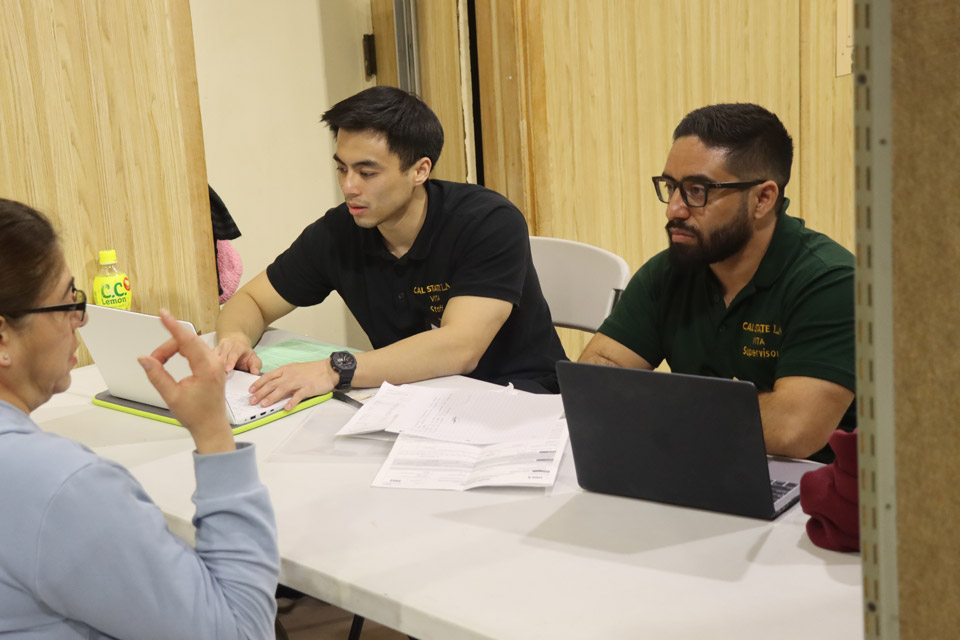 Accounting students provide income tax services at Cal State LA.