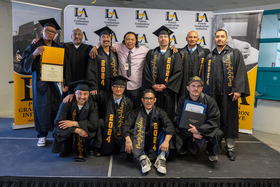 Third cohorts of graduates of the Prison Graduation Initiative at Cal State LA.