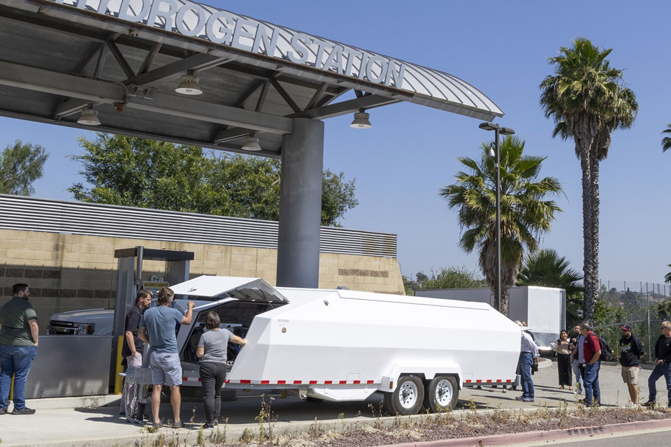 RockeTruck mobile fuel cell generator on display at Cal State LA.