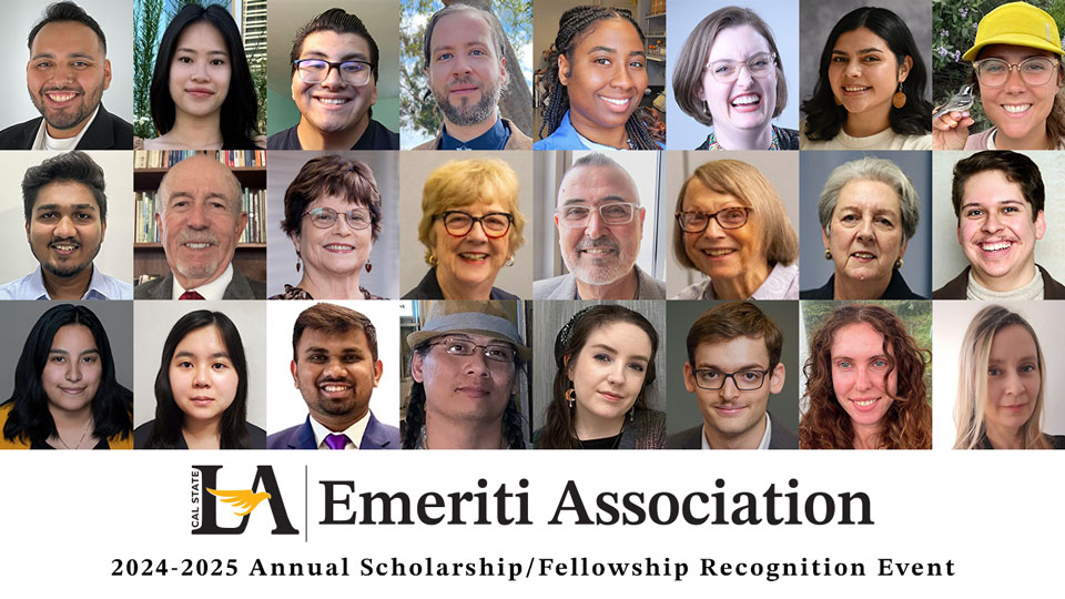 Screen shot image from the Emeriti Association scholarship virtual event.