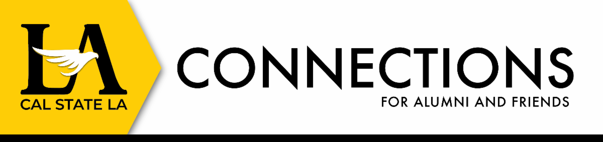 Connections bannerhead image with Cal State LA logo