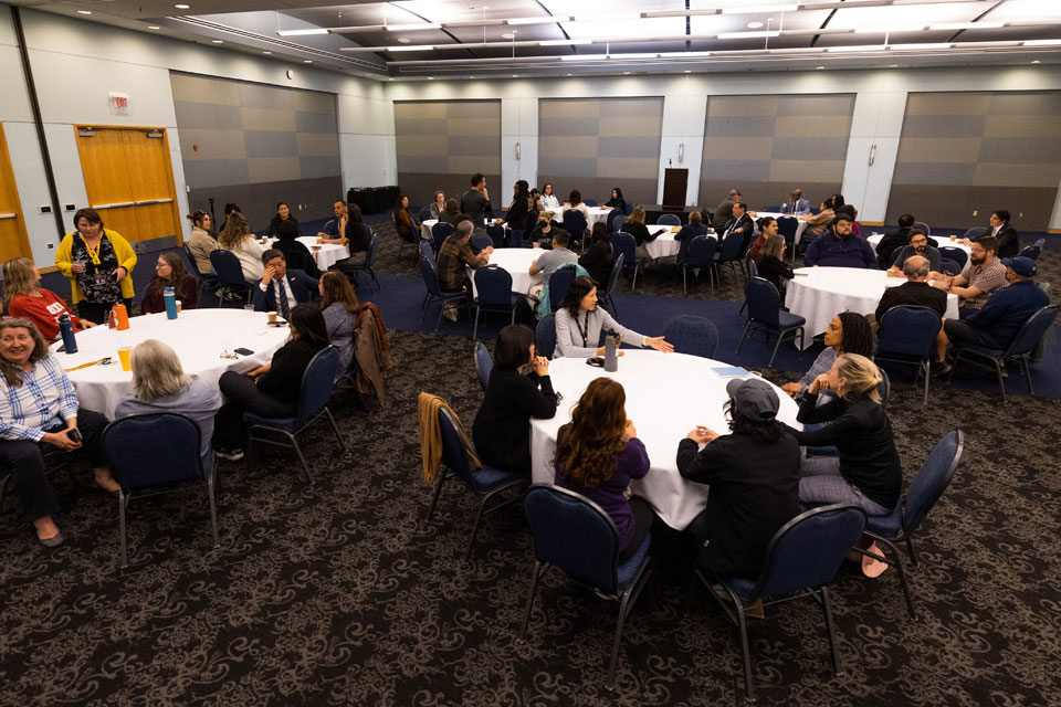 About 100 people attended the Golden Eagles Rise Healing Session at the Golden Eagle Ballrooms.