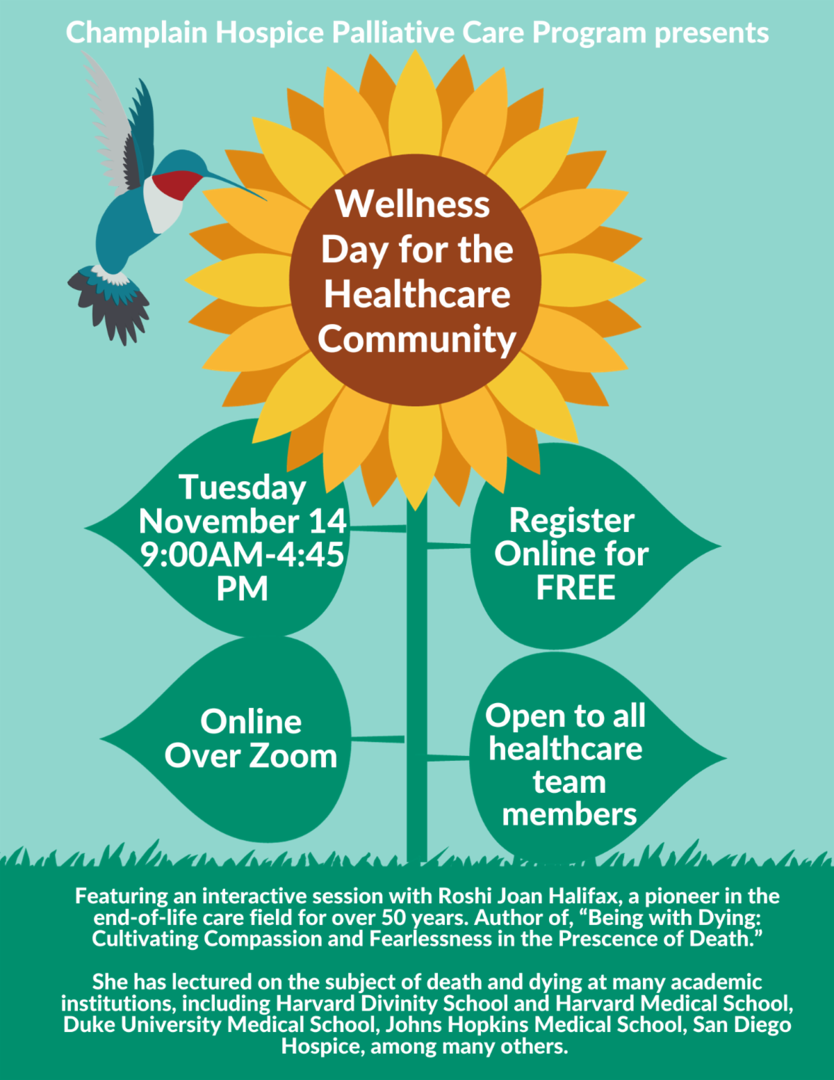 Wellness Day for the Healthcare Community Free Online November 14, 2023