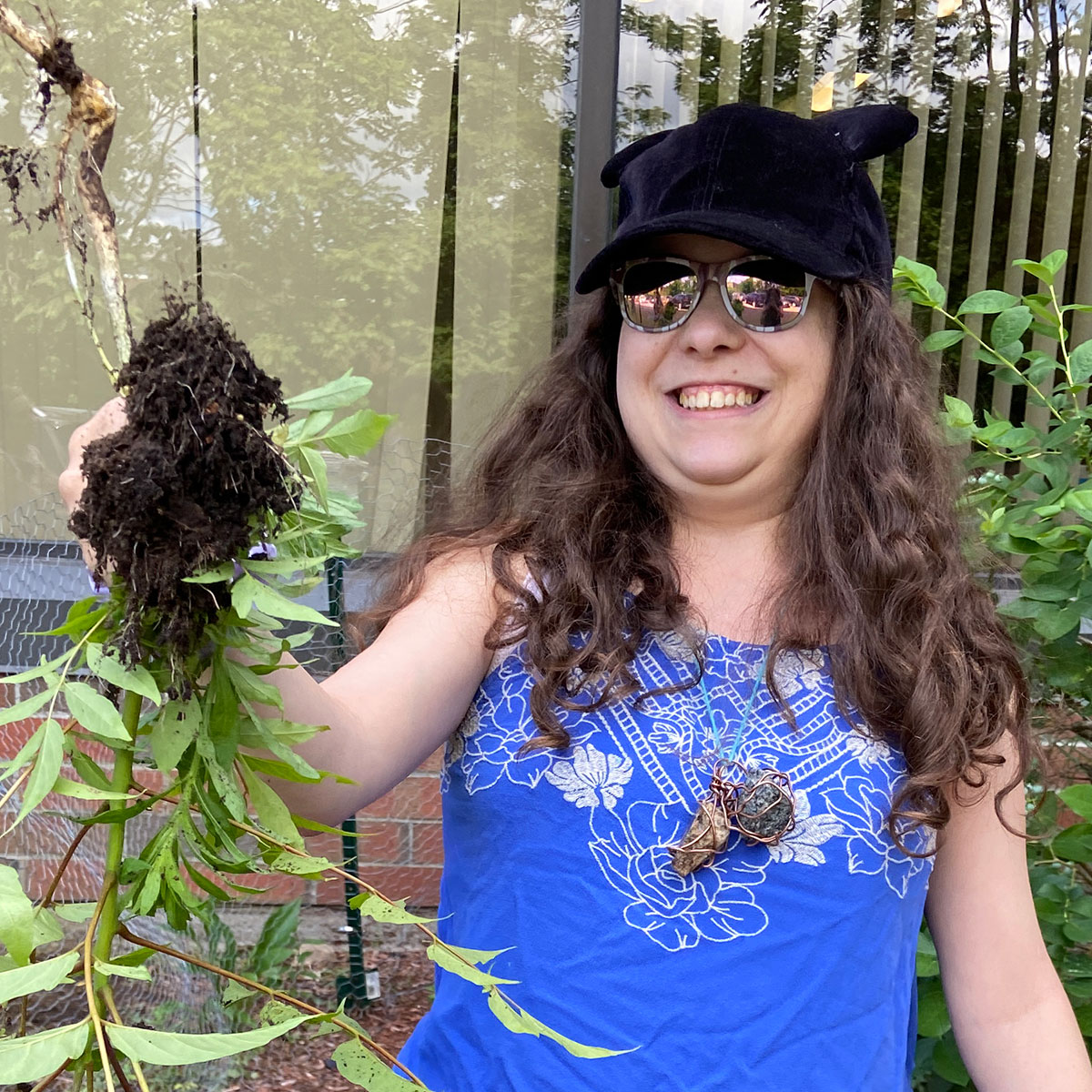 CHAI Works participant with big weed