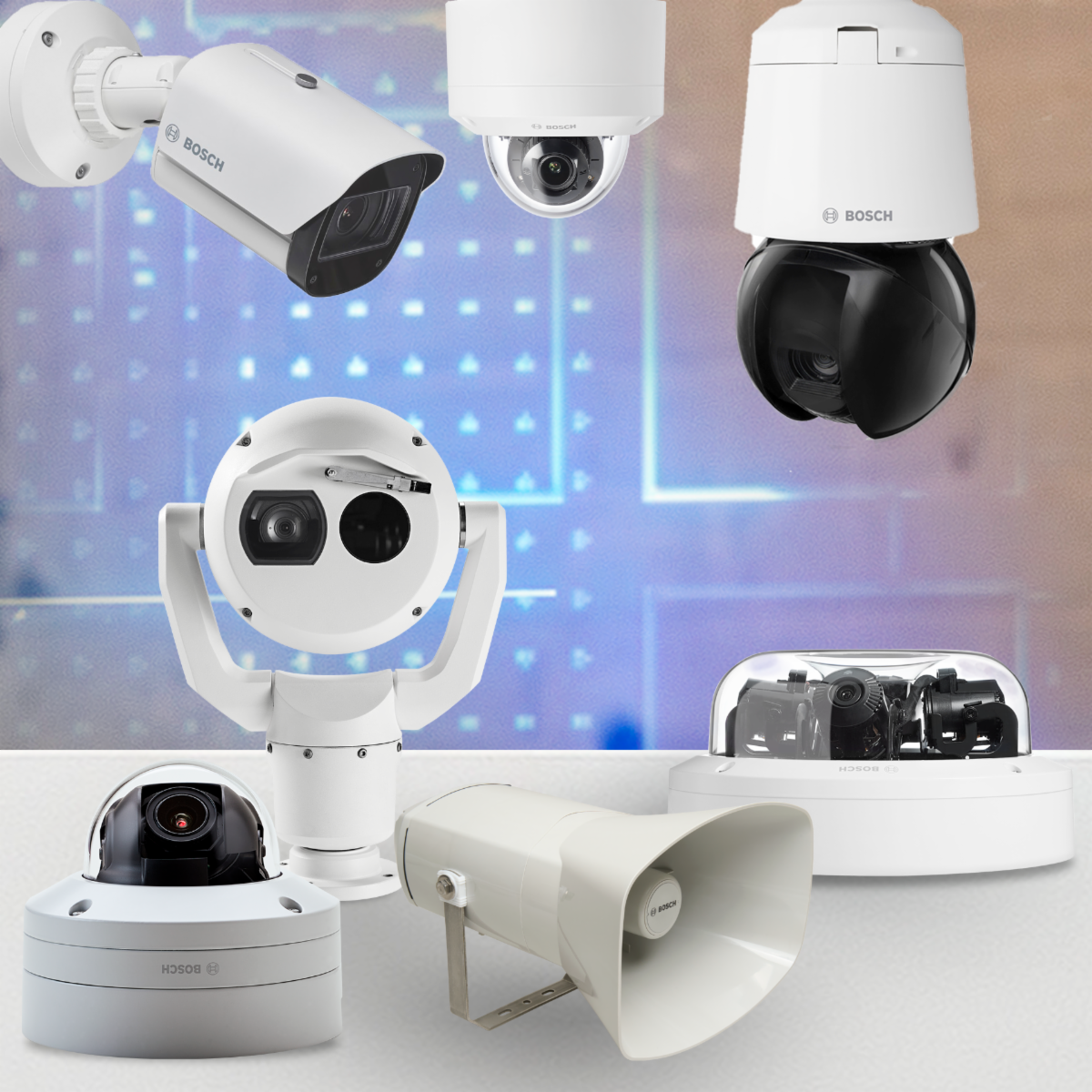 Bosch cameras and IP based horn loudspeaker