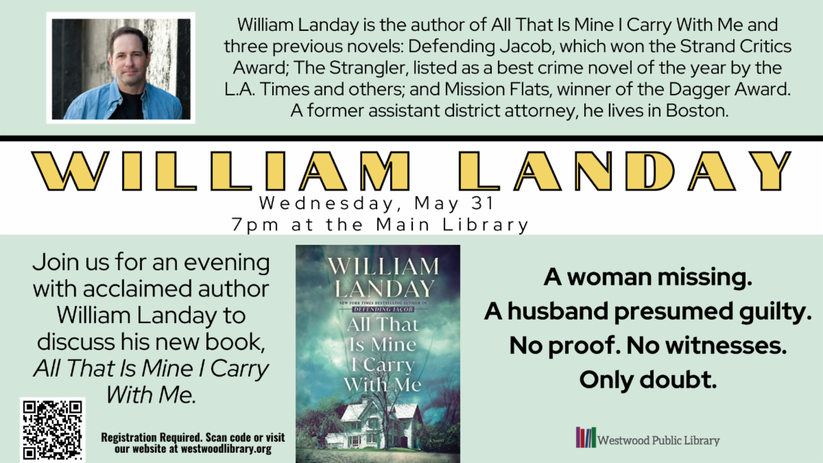event description for visiting author William Landay