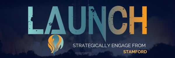Logo for LAUNCH strategic engage in Stamford.