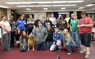 Participants and volunteers of the Winfield Empower Me workshop take a group photo