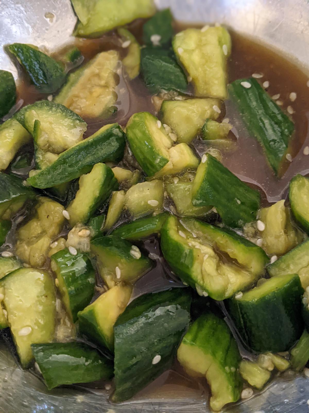Smashed Cucumber Salad 