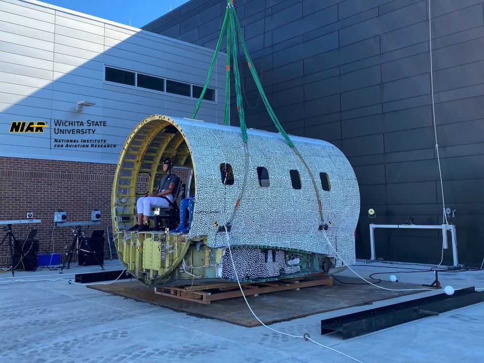 Full-scale fuselage drop test