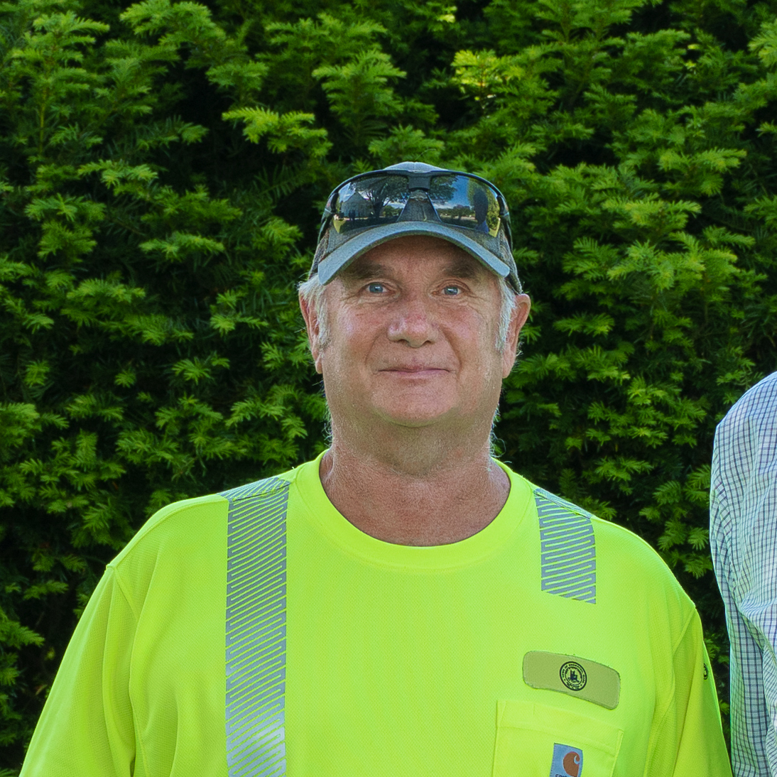 Jimmy Dewittin a high viz shirt