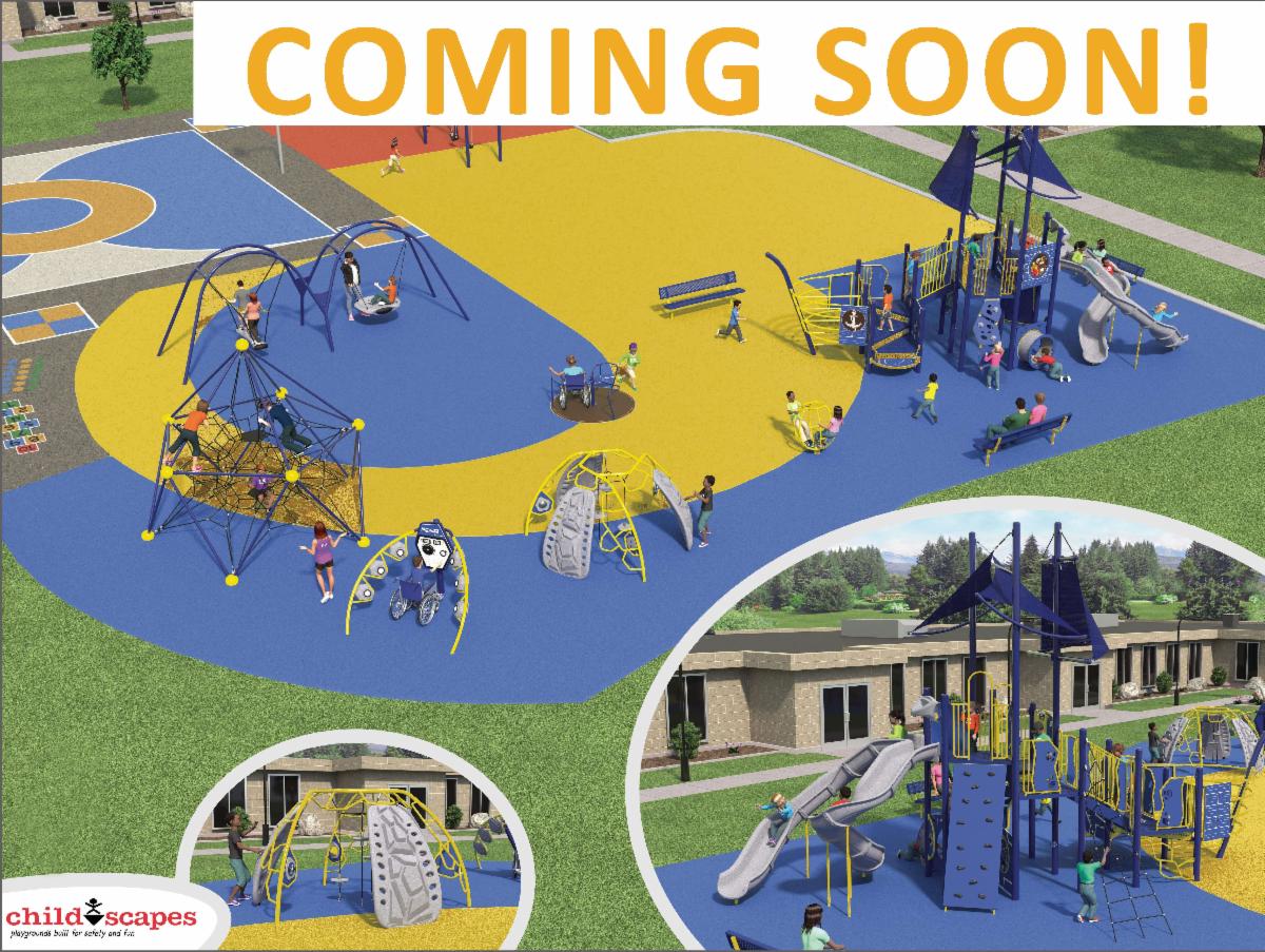 A mockup of the Stony Brook Elementary School Playground.
