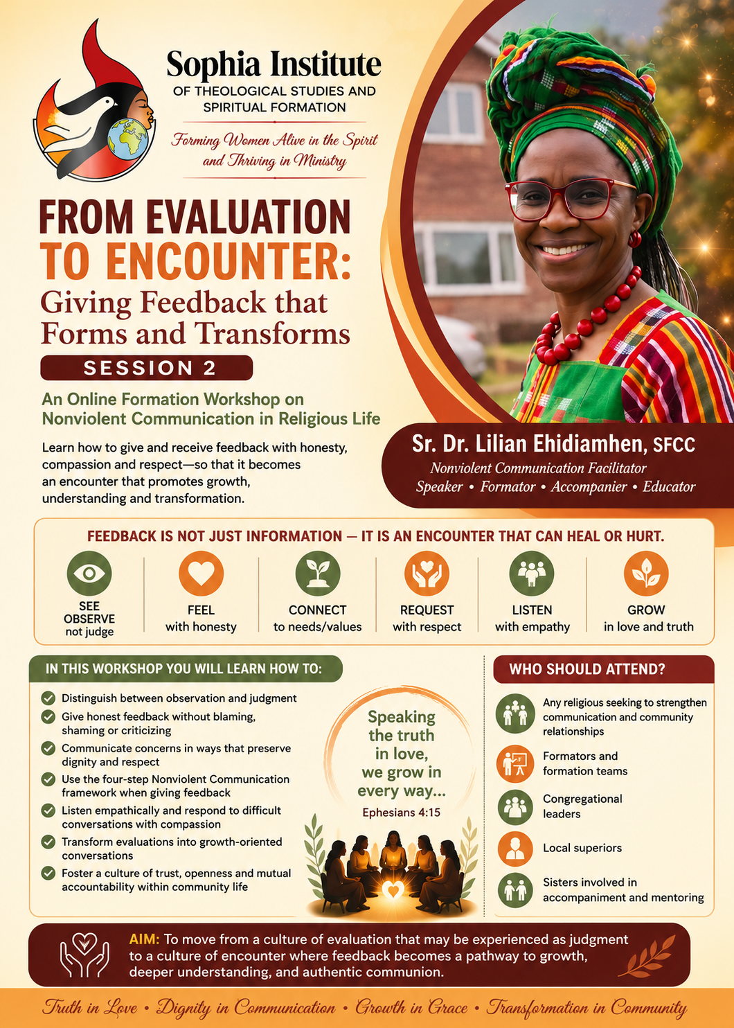 Communication Vs. Language Nonviolent Communication in Religious Life with Dr. Lilian Ehidiamhen,