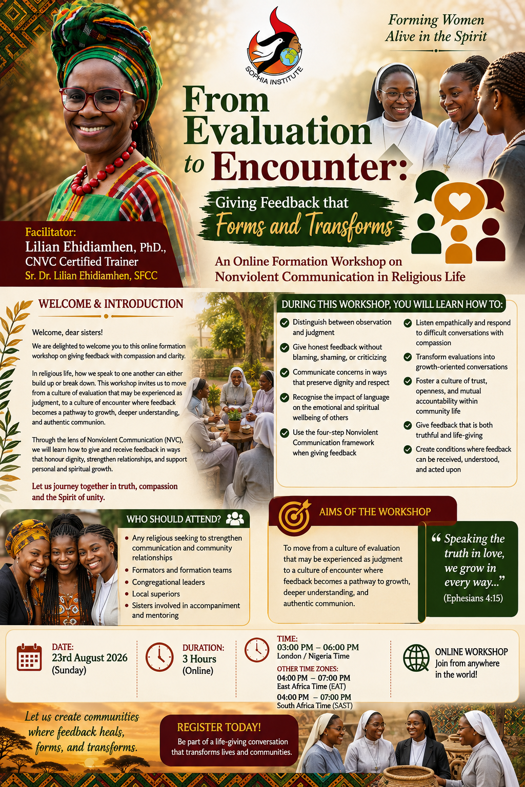 Communication Vs. Language Nonviolent Communication in Religious Life with Dr. Lilian Ehidiamhen,