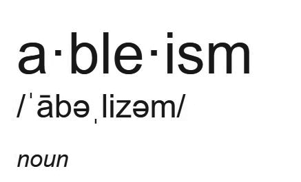 text graphic_ _Ableism_