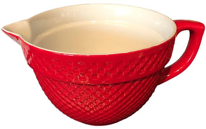 Red Gingham Batter Bowl