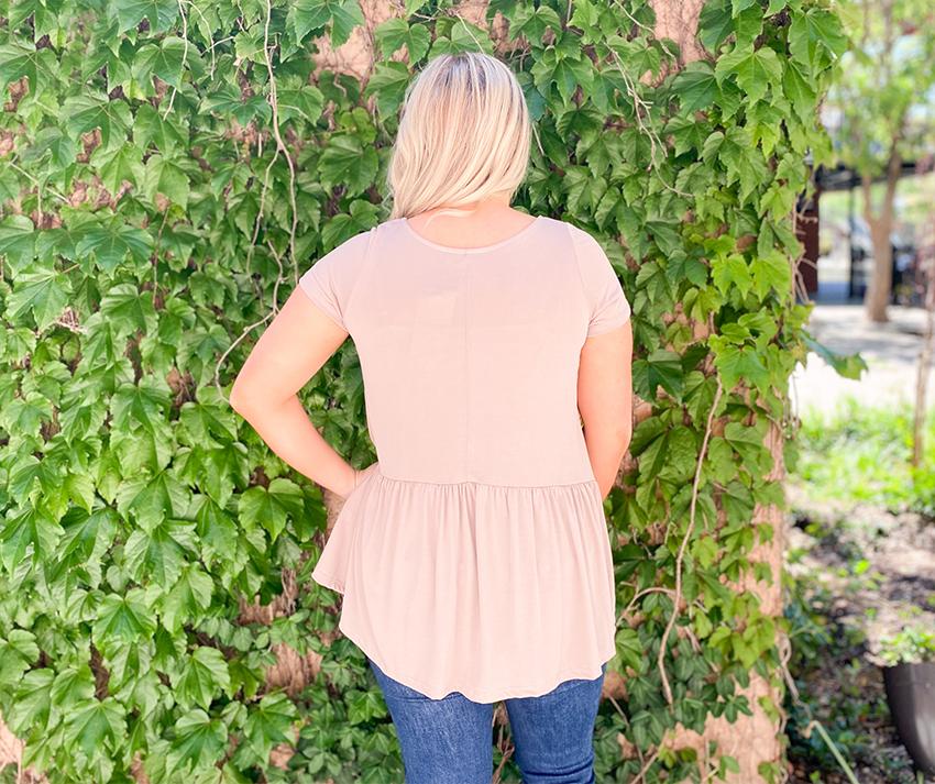 Mauve Peplum Top