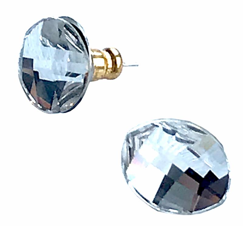 Oval Faceted Swarovski Earring