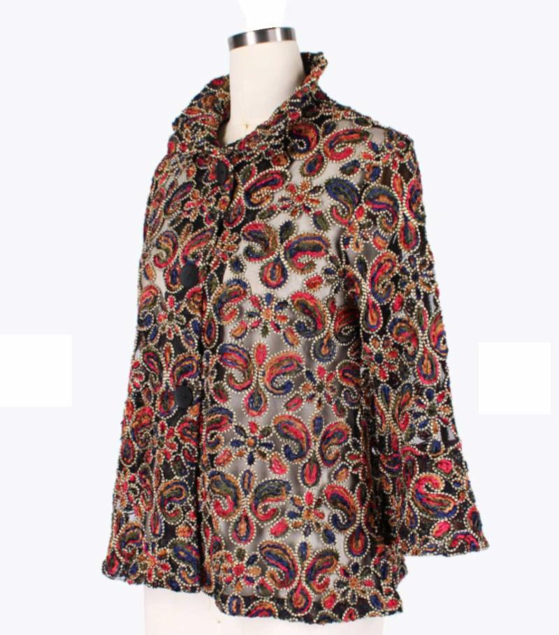 Embroidered Floral Paisley Jacket