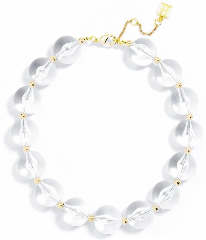 Clear Lucite Bead Necklace