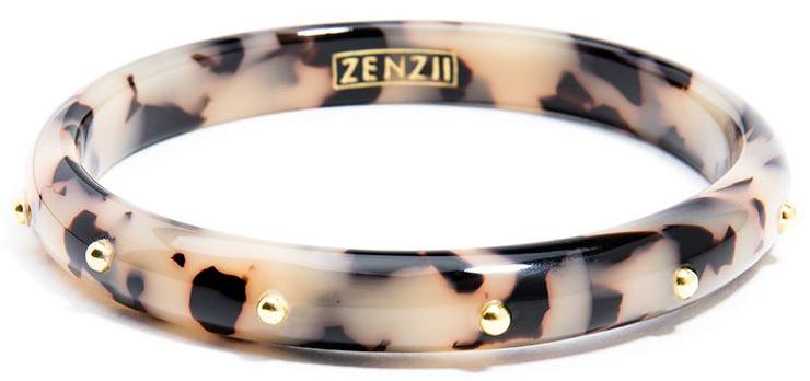 Black and Tan Studded Rebel Bangle