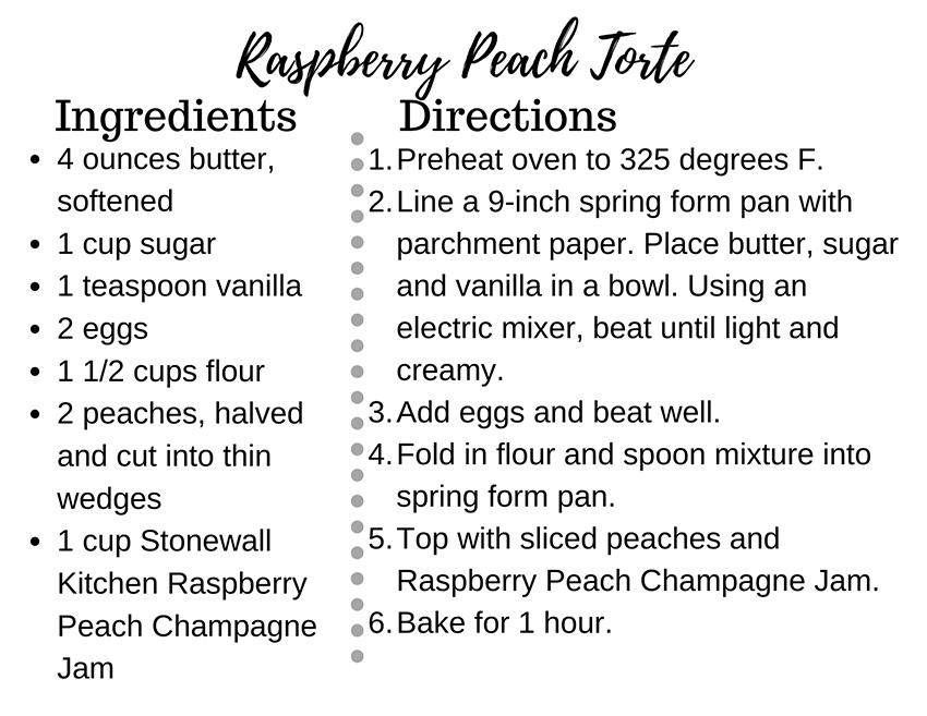 Raspberry Peach Torte