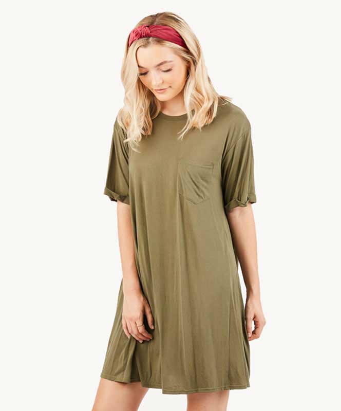 T Shirt Dress - Olive