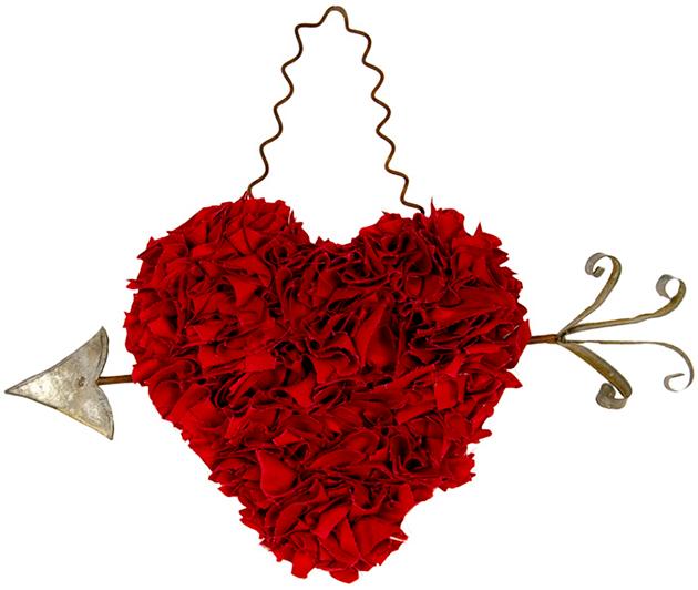 Fabric Heart with Arrow