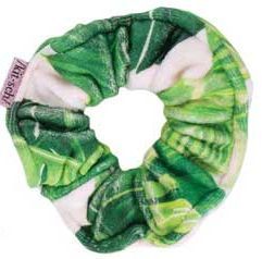 Pink Palm Leaf Microfiber Towel Scrunchie