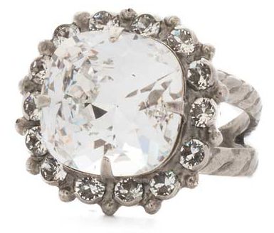 Crystal Cushion Cut Ring