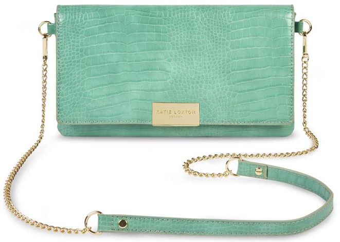 Celinie Faux Croc Crossbody Purse