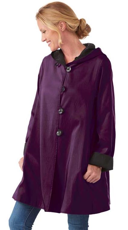 Madison Coat Aubergine Jet