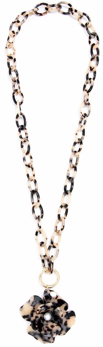Black and Tan Blooming Necklace