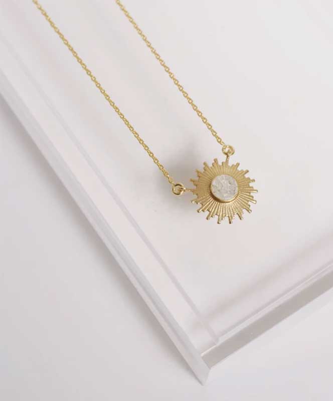 Katherine White Deco Diamond Necklace